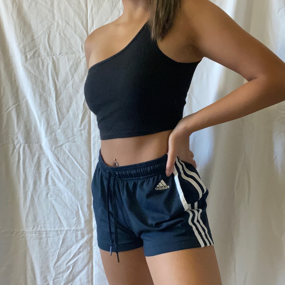 Blue adidas shorts